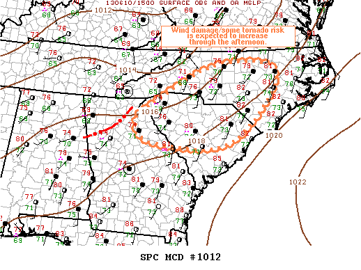 Mesoscale Discussion 1012