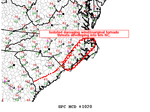 Mesoscale Discussion 1020