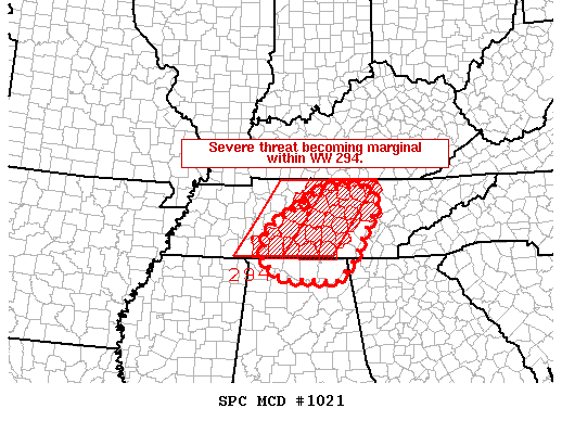 Mesoscale Discussion 1021