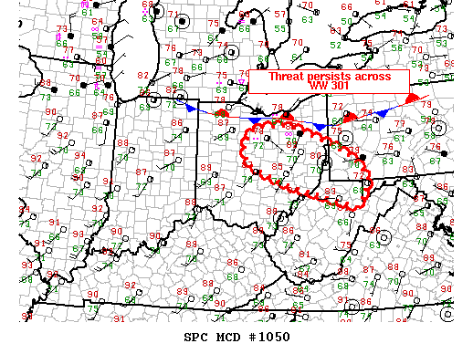 Mesoscale Discussion 1050