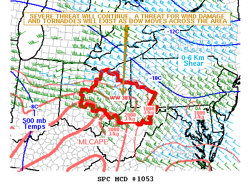 Mesoscale Discussion 1053