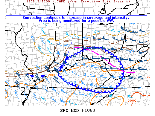 Mesoscale Discussion 1058