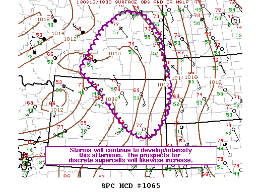 Mesoscale Discussion 1065