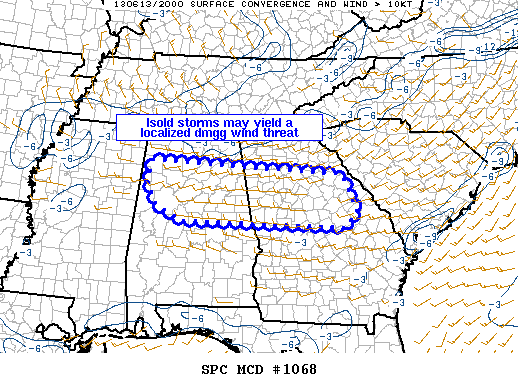 Mesoscale Discussion 1068