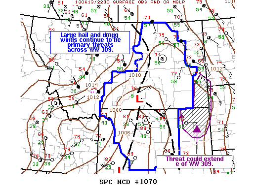 Mesoscale Discussion 1070