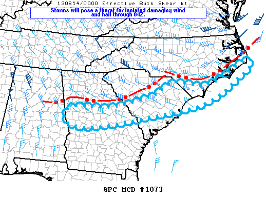 Mesoscale Discussion 1073