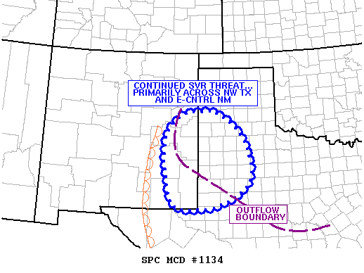 Mesoscale Discussion 1134