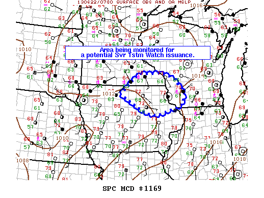 Mesoscale Discussion 1169