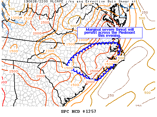 Mesoscale Discussion 1257