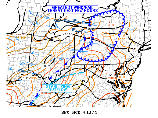 Mesoscale Discussion 1374
