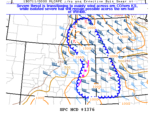 Mesoscale Discussion 1376