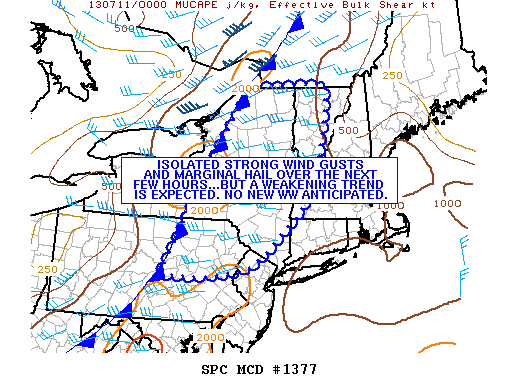 Mesoscale Discussion 1377