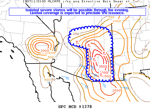Mesoscale Discussion 1378