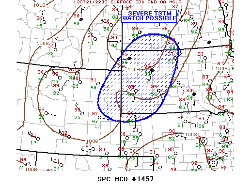 Mesoscale Discussion 1457