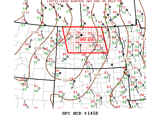 Mesoscale Discussion 1458