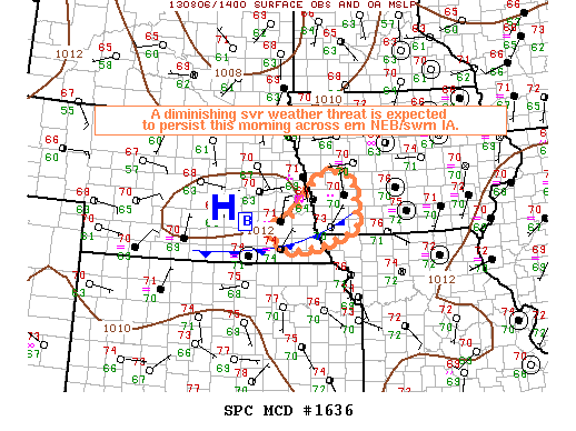 Mesoscale Discussion 1636