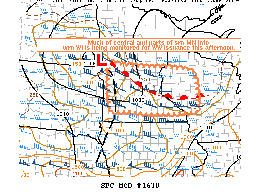 Mesoscale Discussion 1638