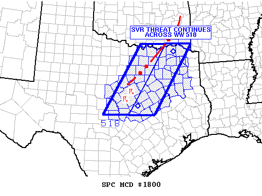 Mesoscale Discussion 1800