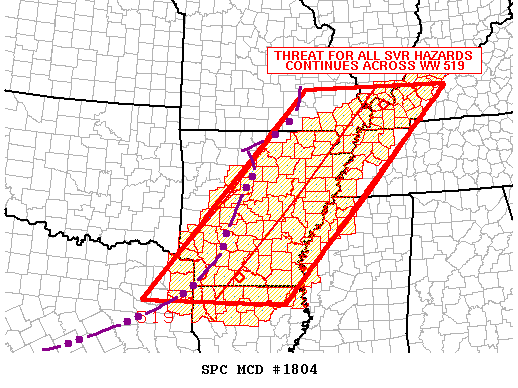 Mesoscale Discussion 1804