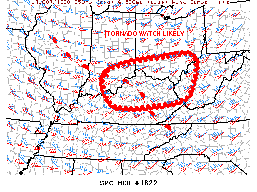 Mesoscale Discussion 1822
