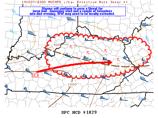 Mesoscale Discussion 1829