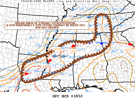 Mesoscale Discussion 1852