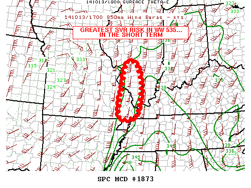 Mesoscale Discussion 1873