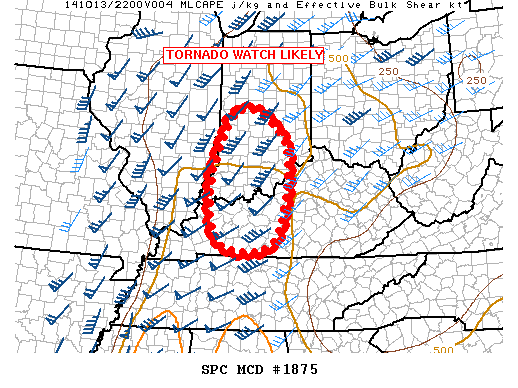 Mesoscale Discussion 1875
