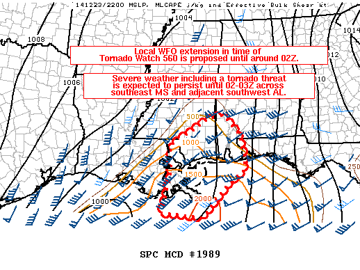 Mesoscale Discussion 1989