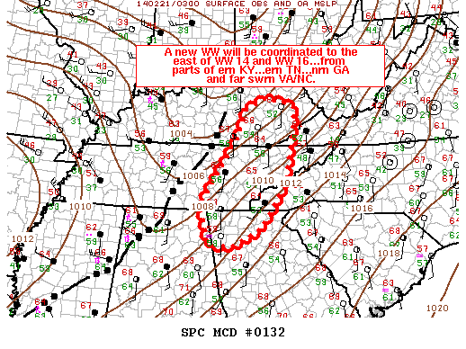 Mesoscale Discussion 132