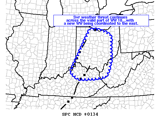 Mesoscale Discussion 134