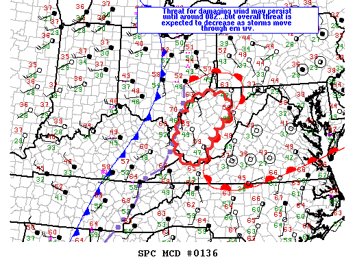 Mesoscale Discussion 136