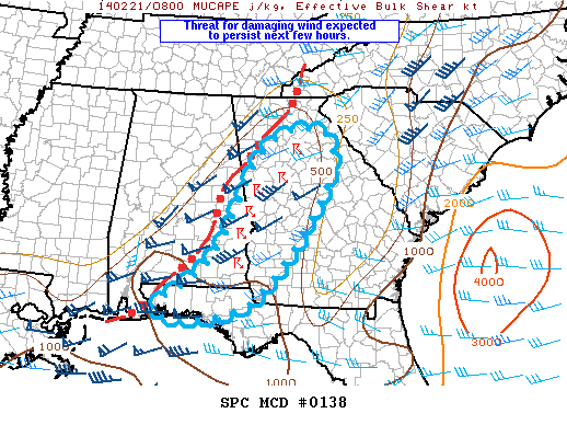 Mesoscale Discussion 138