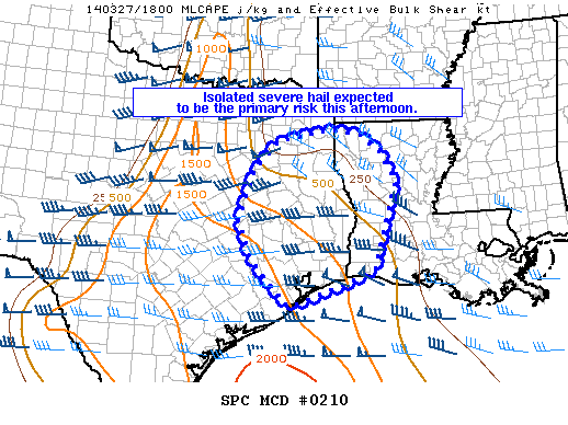 Mesoscale Discussion 210