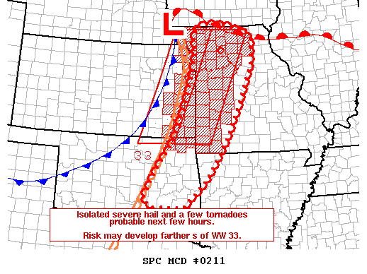 Mesoscale Discussion 211