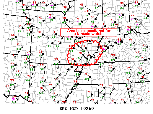 Mesoscale Discussion 260