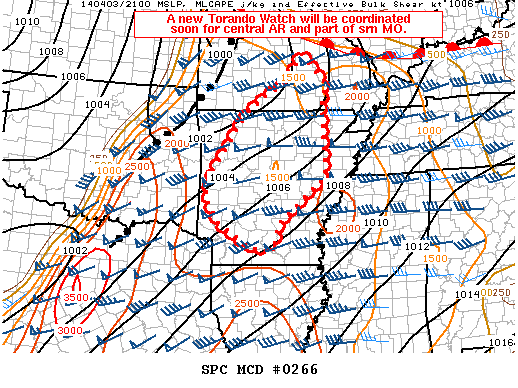 Mesoscale Discussion 266