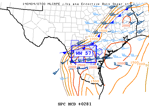 Mesoscale Discussion 281