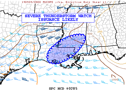 Mesoscale Discussion 285