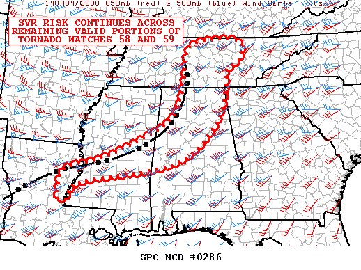 Mesoscale Discussion 286