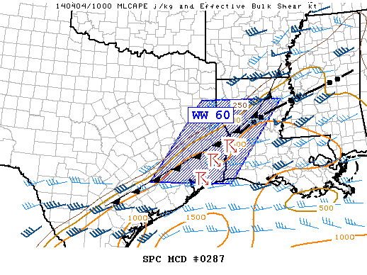 Mesoscale Discussion 287