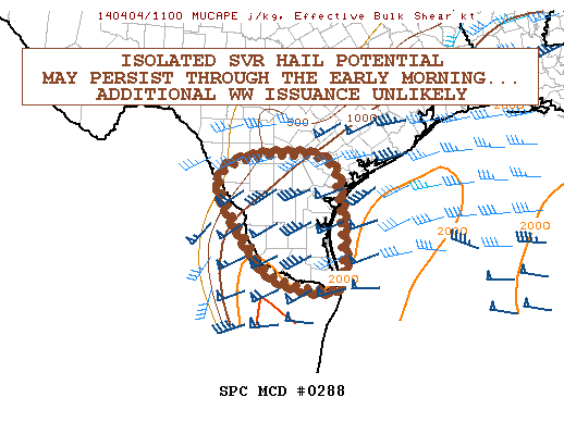 Mesoscale Discussion 288