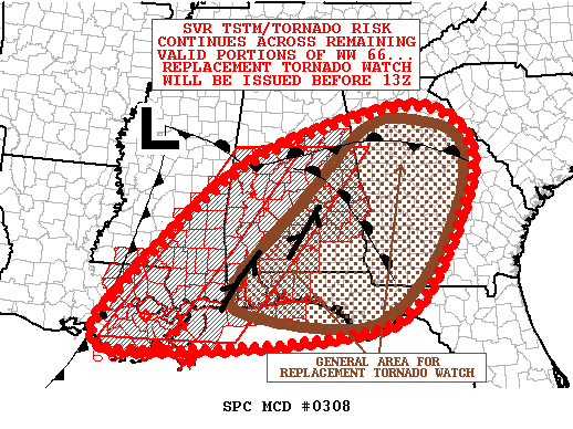 Mesoscale Discussion 308