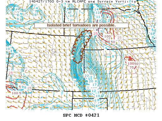 Mesoscale Discussion 421