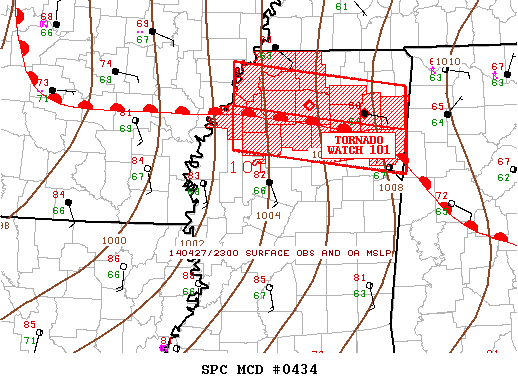 Mesoscale Discussion 434