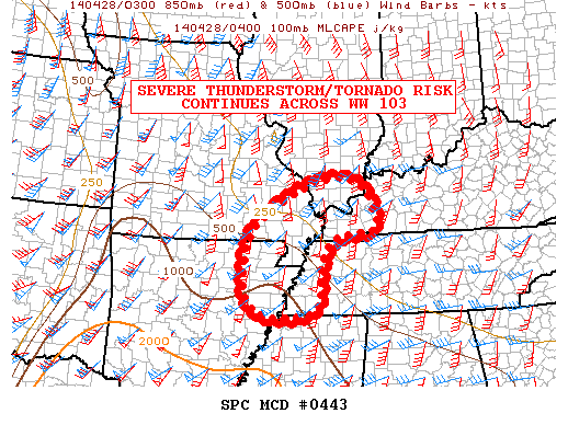 Mesoscale Discussion 443