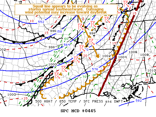Mesoscale Discussion 445