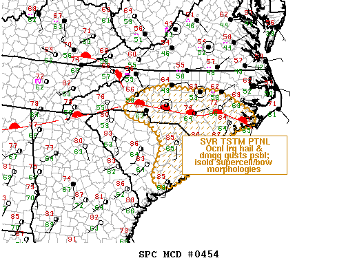Mesoscale Discussion 454