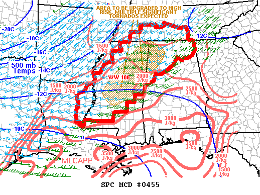 Mesoscale Discussion 455