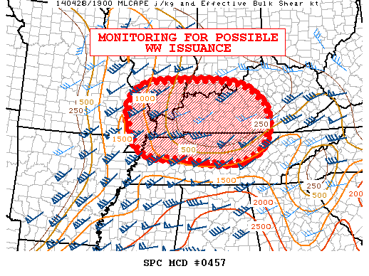 Mesoscale Discussion 457